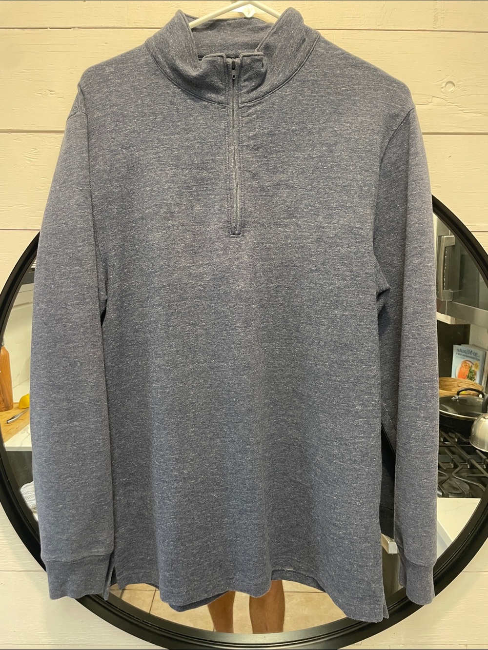 Pendleton Heathered Blue Quarter-Zip Sweater